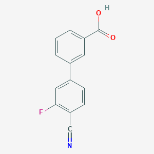 molecular formula C14H8FNO2 B1473469 3-(4-Cyano-3-fluorophenyl)benzoic acid CAS No. 1393441-83-2