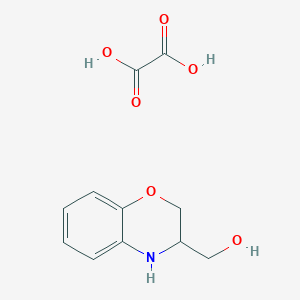 molecular formula C11H13NO6 B1473470 (3,4-Dihydro-2H-benzo[1,4]oxazin-3-yl)-methanol oxalate CAS No. 1187928-27-3