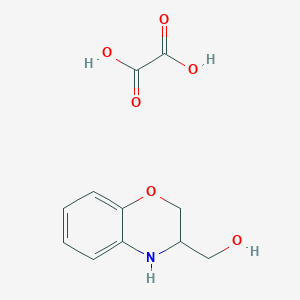 molecular formula C11H13NO6 B1473470 草酰酸(3,4-二氢-2H-苯并[1,4]恶嗪-3-基)-甲醇 CAS No. 1187928-27-3