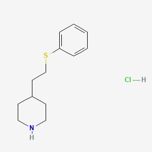 molecular formula C13H20ClNS B1473474 4-[2-(Phenylsulfanyl)ethyl]piperidine hydrochloride CAS No. 1864053-19-9