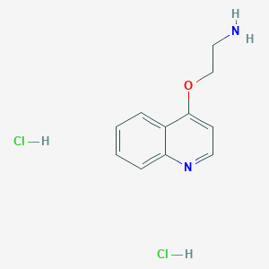 molecular formula C11H14Cl2N2O B1473477 4-(2-氨基乙氧基)喹啉二盐酸盐 CAS No. 2097960-21-7