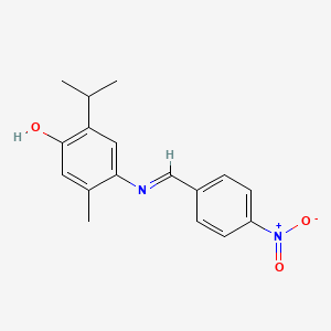 5-Methyl-4-[(4-nitrophenyl)methylideneamino]-2-propan-2-ylphenol