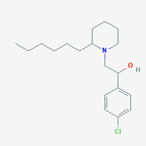 1-(4-Chlorophenyl)-2-(2-hexylpiperidin-1-yl)ethanol