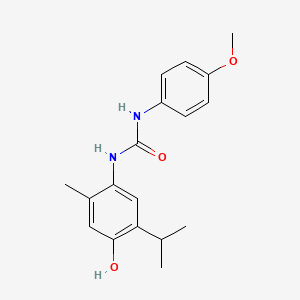 1-(4-Hydroxy-2-methyl-5-propan-2-ylphenyl)-3-(4-methoxyphenyl)urea