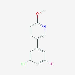 molecular formula C12H9ClFNO B1473485 5-(3-Chloro-5-fluorophenyl)-2-methoxypyridine CAS No. 1393442-33-5