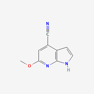 molecular formula C9H7N3O B1473487 4-Cyano-6-methoxy-7-azaindole CAS No. 1352398-36-7