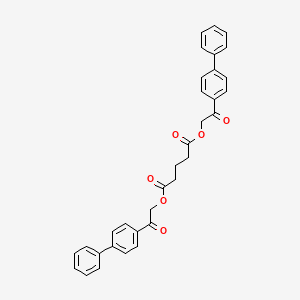 Bis[2-oxo-2-(4-phenylphenyl)ethyl] pentanedioate