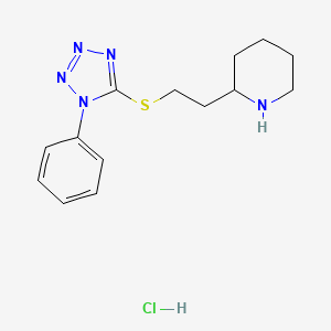 2-{2-[(1-phenyl-1H-1,2,3,4-tetrazol-5-yl)sulfanyl]ethyl}piperidine hydrochloride