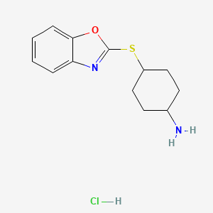 4-(1,3-Benzoxazol-2-ylsulfanyl)cyclohexan-1-amine hydrochloride
