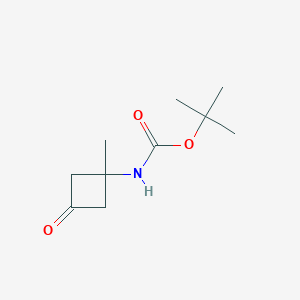 molecular formula C10H17NO3 B1473505 (1-Methyl-3-oxo-cyclobutyl)carbamic acid tert-butyl ester CAS No. 1523617-99-3