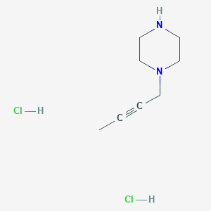 molecular formula C8H16Cl2N2 B1473513 1-(丁-2-炔-1-基)哌嗪二盐酸盐 CAS No. 2097988-70-8