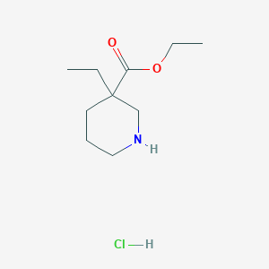 molecular formula C10H20ClNO2 B1473533 Ethyl 3-ethyl-3-piperidinecarboxylate hydrochloride CAS No. 176523-96-9