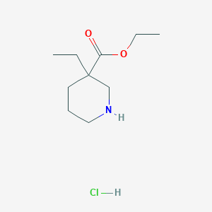 molecular formula C10H20ClNO2 B1473533 Ethyl 3-ethylpiperidine-3-carboxylate Hydrochloride CAS No. 176523-96-9