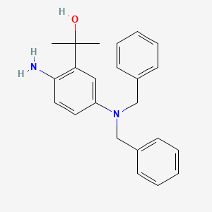 molecular formula C23H26N2O B1473536 2-[2-Amino-5-(dibenzylamino)phenyl]propan-2-ol CAS No. 899438-50-7