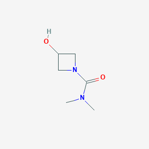 molecular formula C6H12N2O2 B1473537 3-hydroxy-N,N-dimethylazetidine-1-carboxamide CAS No. 1468038-15-4