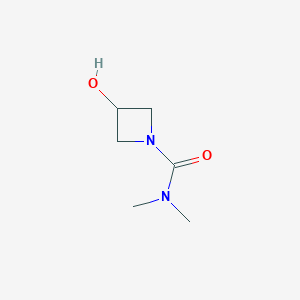 molecular formula C6H12N2O2 B1473537 3-羟基-N,N-二甲基氮杂环丁烷-1-甲酰胺 CAS No. 1468038-15-4