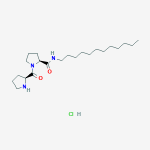 molecular formula C22H42ClN3O2 B1473538 (S,S)-1-(Pyrrolidine-2-carbonyl)-pyrrolidine-2-carboxylic acid dodecylamide hydrochloride CAS No. 1380400-10-1