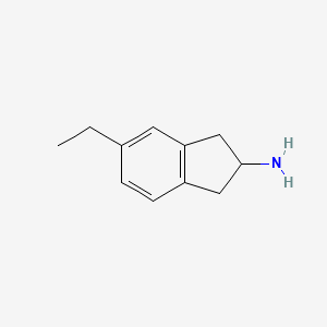 molecular formula C11H15N B1473539 5-ethyl-2,3-dihydro-1H-inden-2-amine CAS No. 1379111-48-4