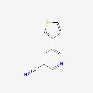 molecular formula C10H6N2S B1473545 5-(Thiophen-3-yl)nicotinonitrile CAS No. 1346687-14-6