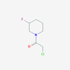 molecular formula C7H11ClFNO B1473548 2-氯-1-(3-氟哌啶-1-基)乙烷-1-酮 CAS No. 1186379-52-1