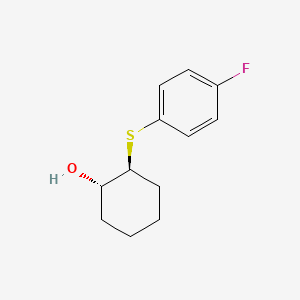 molecular formula C12H15FOS B1473549 (1S,2S)-2-[(4-fluorophenyl)sulfanyl]cyclohexan-1-ol CAS No. 1636179-68-4