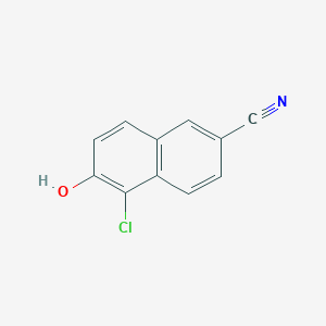 molecular formula C11H6ClNO B1473551 5-Chloro-6-hydroxynaphthalene-2-carbonitrile CAS No. 1202880-08-7