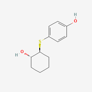 molecular formula C12H16O2S B1473553 4-{[(1S,2S)-2-hydroxycyclohexyl]sulfanyl}phenol CAS No. 1932665-89-8