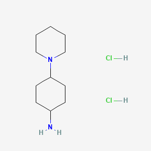 molecular formula C11H24Cl2N2 B1473557 (4-Piperidin-1-ylcyclohexyl)amine dihydrochloride CAS No. 2203016-45-7