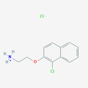 molecular formula C12H13Cl2NO B1473568 2-[(1-Chloronaphthalen-2-yl)oxy]ethanaminium chloride CAS No. 1388761-76-9