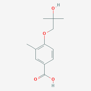 molecular formula C12H16O4 B1473569 4-(2-Hydroxy-2-methylpropoxy)-3-methylbenzoic acid CAS No. 1392466-98-6