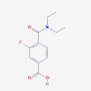 molecular formula C12H14FNO3 B1473575 4-(Diethylcarbamoyl)-3-fluoro-benzoic acid CAS No. 1400643-60-8