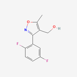 molecular formula C11H9F2NO2 B1473576 [3-(2,5-Difluoro-phenyl)-5-methyl-isoxazol-4-yl]-methanol CAS No. 1159602-56-8