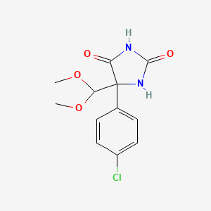 5-(4-Chlorophenyl)-5-(dimethoxymethyl)imidazolidine-2,4-dione