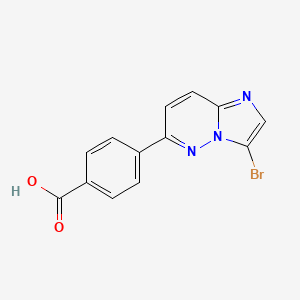 molecular formula C13H8BrN3O2 B1473586 4-(3-溴咪唑并[1,2-b]哒嗪-6-基)苯甲酸 CAS No. 1084953-10-5