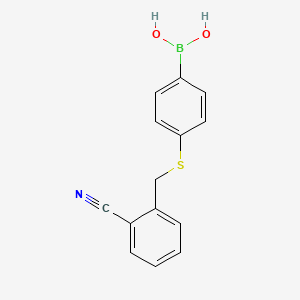molecular formula C14H12BNO2S B1473587 [4-[(2-氰基苄基)硫代]苯基]硼酸 CAS No. 1005206-26-7