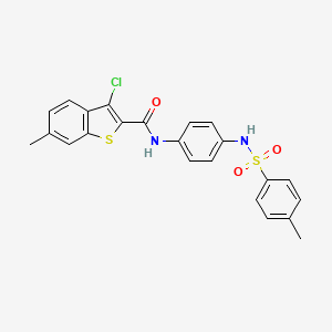 3-chloro-6-methyl-N-[4-[(4-methylphenyl)sulfonylamino]phenyl]-1-benzothiophene-2-carboxamide