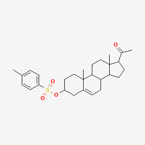 molecular formula C28H38O4S B14735971 (17-acetyl-10,13-dimethyl-2,3,4,7,8,9,11,12,14,15,16,17-dodecahydro-1H-cyclopenta[a]phenanthren-3-yl) 4-methylbenzenesulfonate CAS No. 6885-40-1