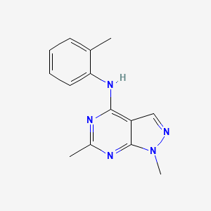 1,6-Dimethyl-4-[(2-methylphenyl)amino]-1H-pyrazolo[3,4-D]pyrimidine