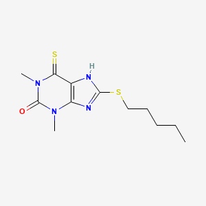 Theophylline, 8-pentylthio-6-thio-