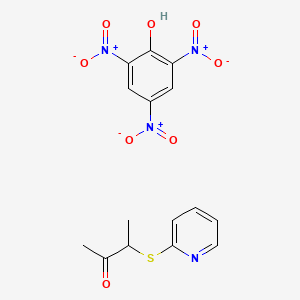 molecular formula C15H14N4O8S B14736013 3-Pyridin-2-ylsulfanylbutan-2-one;2,4,6-trinitrophenol CAS No. 5898-20-4