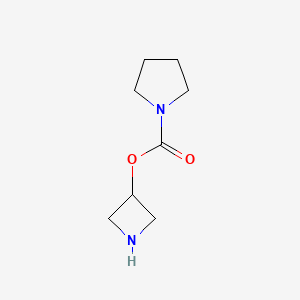 molecular formula C8H14N2O2 B1473618 Azetidin-3-yl pyrrolidine-1-carboxylate CAS No. 1510561-68-8
