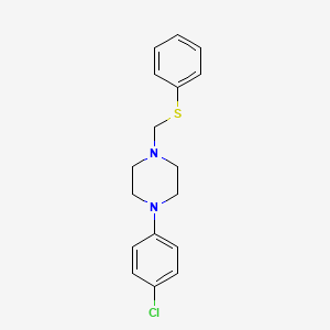 B14736289 1-(4-Chlorophenyl)-4-(phenylsulfanylmethyl)piperazine CAS No. 5472-80-0