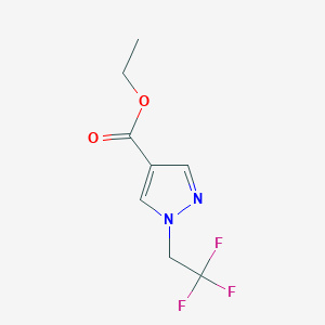 molecular formula C8H9F3N2O2 B1473629 1-(2,2,2-三氟乙基)-1H-吡唑-4-羧酸乙酯 CAS No. 1103425-07-5