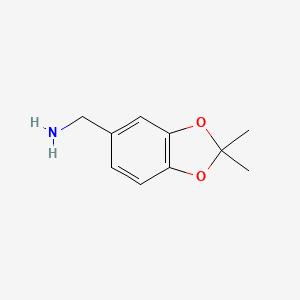 molecular formula C10H13NO2 B1473641 (2,2-dimethyl-2H-1,3-benzodioxol-5-yl)methanamine CAS No. 1019776-84-1