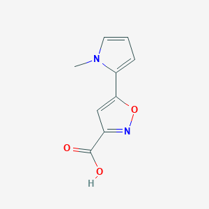 molecular formula C9H8N2O3 B1473644 5-(1-甲基-2-吡咯基)异恶唑-3-羧酸 CAS No. 1326814-81-6