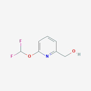 molecular formula C7H7F2NO2 B1473645 [6-(Difluoromethoxy)pyridin-2-yl]methanol CAS No. 1375098-11-5