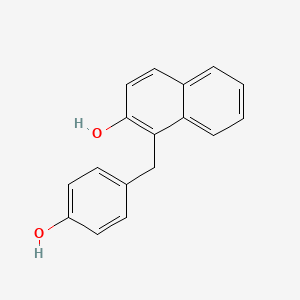 1-[(4-Hydroxyphenyl)methyl]naphthalen-2-ol