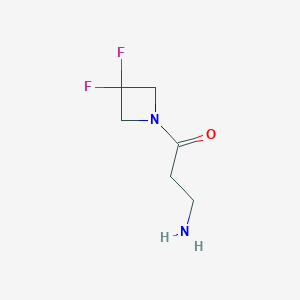 molecular formula C6H10F2N2O B1473648 3-Amino-1-(3,3-difluoroazetidin-1-yl)propan-1-one CAS No. 1244060-11-4