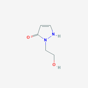 molecular formula C5H8N2O2 B1473649 1-(2-hydroxyethyl)-1H-pyrazol-5-ol CAS No. 1565087-17-3