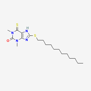 Theophylline, 8-dodecylthio-6-thio-